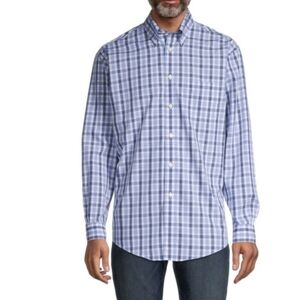 Brooks Brothers Mens Long Sleeve Traditional Fit Plaid All Cotton Shirt.